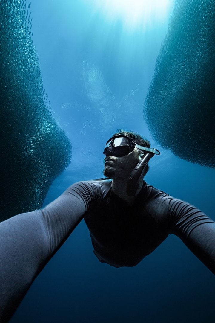 This award-winning photographer free dives for the perfect shot