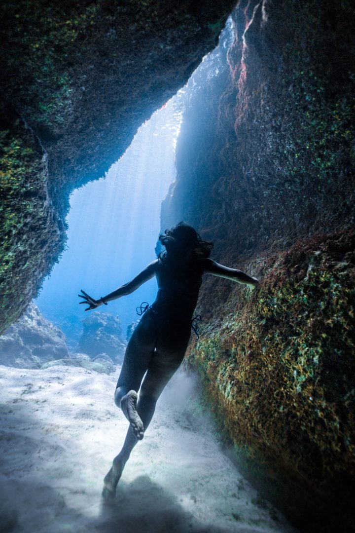 This award-winning photographer free dives for the perfect shot